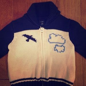 Baby Gap zip shawl collar sweater